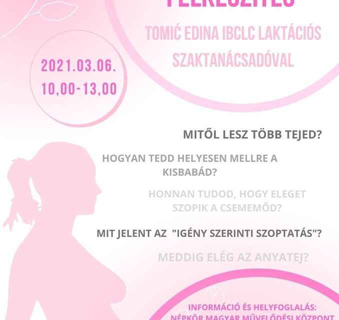 Szoptatásfelkészítő program Szabadkán a Népkörben
